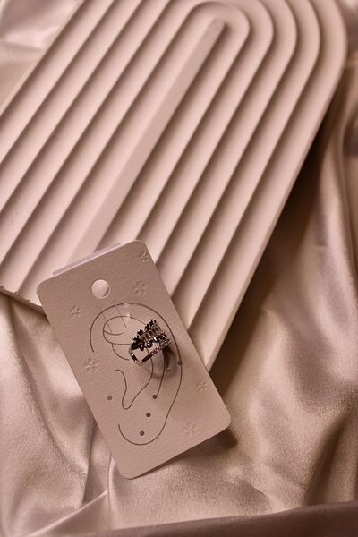 Dropaksesuar There Are Perforation-Free Uses Fishbone Steel Earrings