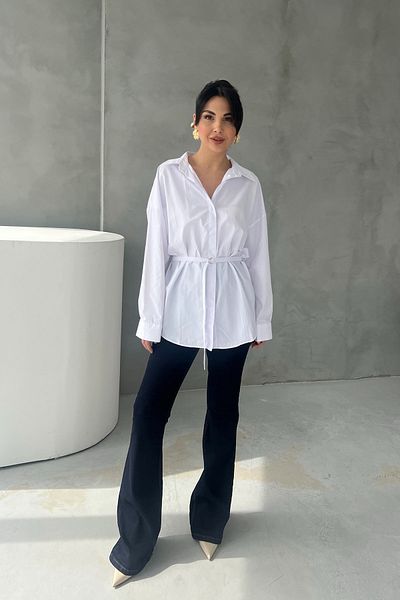 Seda Yalçın Atelier White Belt Detailed Shirt