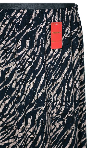 HESNA Women's Ecem Oversize 8 Piece Elastic Navy Blue Skirt D39