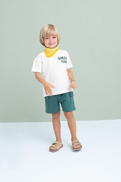 DeFacto Baby Boy Crew Neck Printed T-Shirt - C9187A524Sm