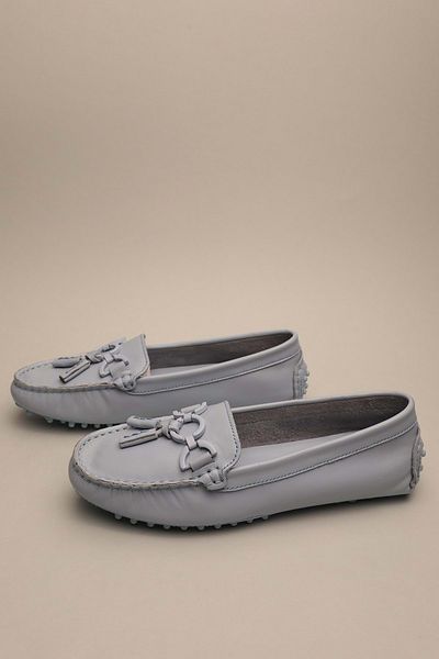 Gondol Tricou portocaliu 37 pentru femei.70136 Mocasnic clasic din piele naturala