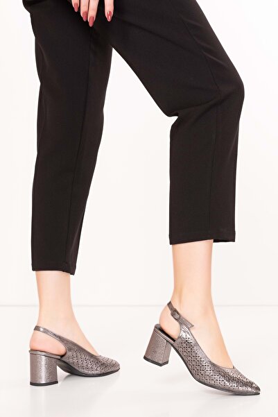 Gondol Hakiki Deri Lazer Kesim Şık Topuklu Ayakkabı Şhn.2007