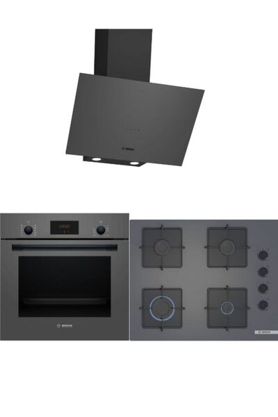 Bosch 3'lü Ankastre Siyah Set (HBF512BH1T - POP7C9P30O- DWK64PJ70T)