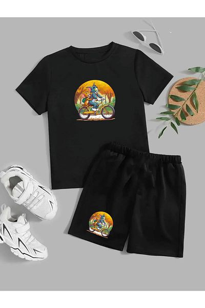 herotasarım Tom and Jerry Kids Black Combed Suit Sspt008
