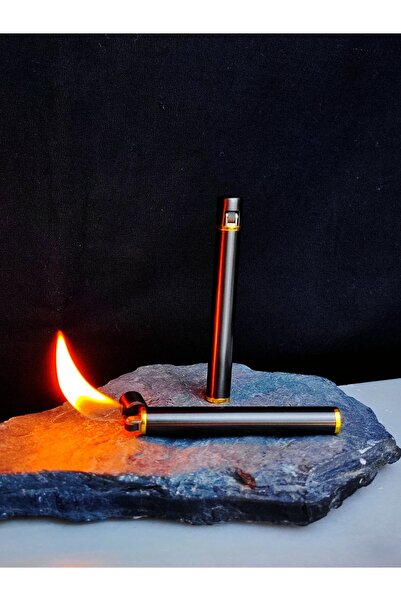 Lio20 Kalem Çakmak Dikdörtgen Model Şık Hediyelik Çakmak Kaliteli İnce Çakmak