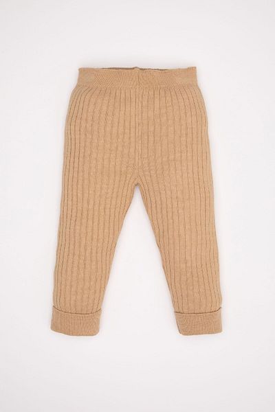 DeFacto Baby Girl 2 Piece Set Leopard Patterned Knitwear Sweater Elastic Waist Knitwear Bottom C9764A524Wn