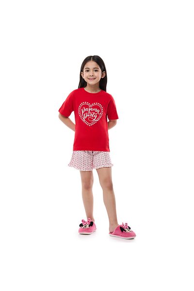 Victor and Jane Girls' PJ Set – Soft Shorts and Top Sleepwear Set 4-5YRS