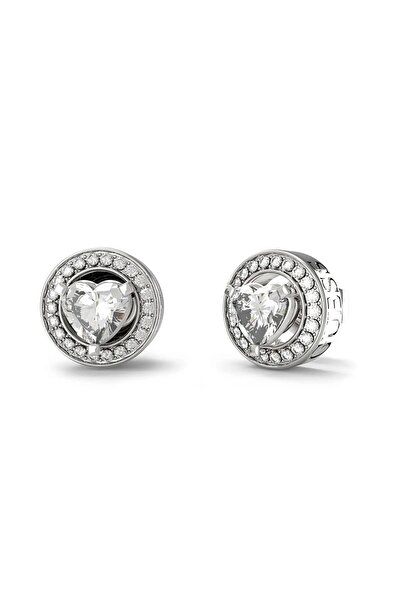 Guess Women's Heart Silver Color Earrings - Jgujube04669Jwrhtu