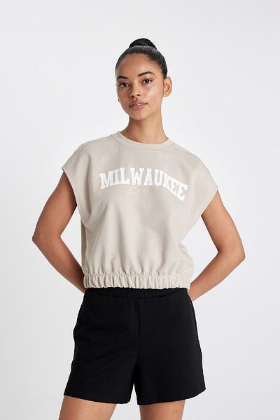 DeFacto DeFactoFit NBA Milwaukee Bucks - Tričko s krátkým rukávem Crew Neck C0006AX24SM
