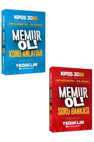 Yediiklim Yayınları 2026 Kpss Gy Gk Ortaöğretim Ön Lisans Memur Ol Konu Ve So...