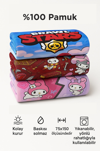 Viadela Brawl Stars Beach Towel – Adventure with Legendary Characters