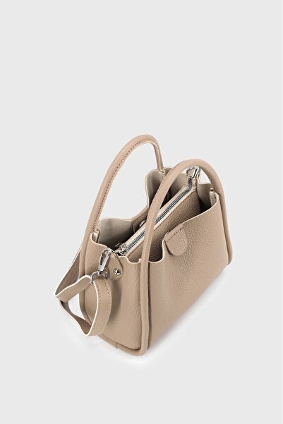 LUNABLU Women's Mink Three Compartment Special Design Faux Leather Hand and Shoulder Bag