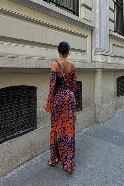 İpeksi Silky Pansy Cut Out Animal Pattern Dress 2678-8