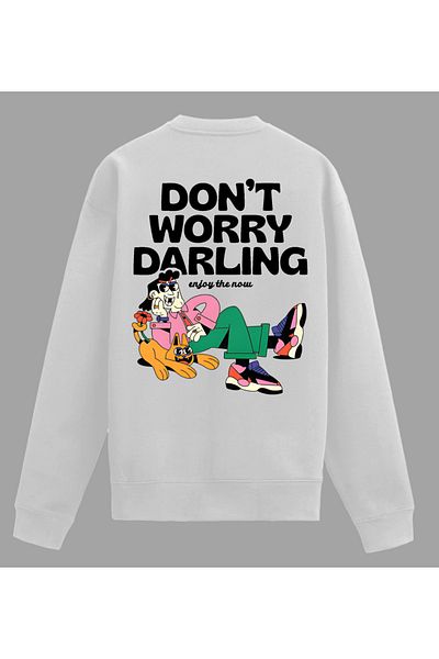 Edizen Don'T Worry Darling Premium Sweatshirt Unisex Oversize 100% Cotton White