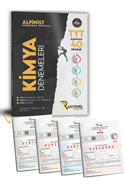 Rasyonel Yayınları Tyt Kimya 40'lı Deneme Seti (ALPİNİST SERİSİ) (YAZARLARIND...