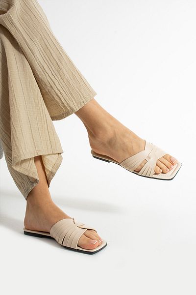 Moda Devrin Papuci de casă și de exterior pentru femei Beige Snap