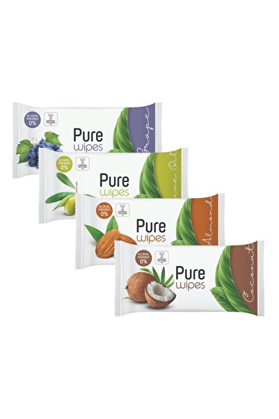 Pure Baby مناديل بيور وايبس المبللة بالفواكه 4×50 (200 ورقة)