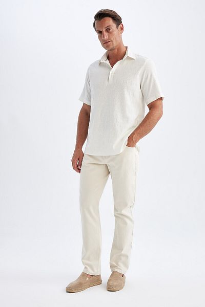 DeFacto Textured Short Sleeve Regular Fit Shirt - C9230ax24sm