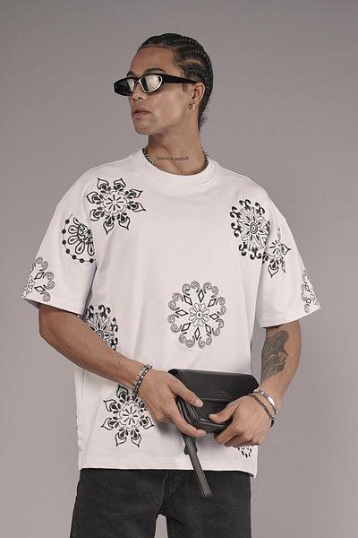 king brich Μπλουζάκι Unisex Oversize Fit με λεπτομέρεια κεντήματος