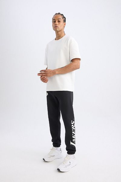 DeFacto Los Angeles Lakers Nba - Regular Fit Pocket Thick Sweatshirt Jogger A4121Ax24Au