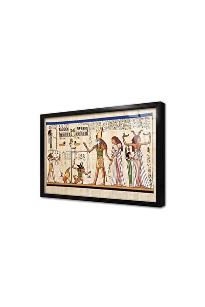 Tablosan Tablou din sticlă înrămată din epoca egipteană cu papyrus