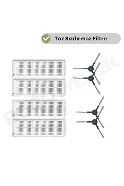 robotyedek Filtru Hepa de schimb compatibil Viomi V3 și perie laterală - Set ...