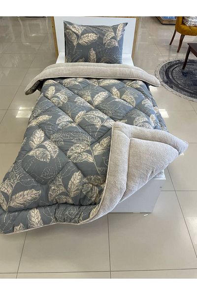Sudemhome Single Double Sided Luxury Welsoft Elite Quilt Soft Fleece Quilt and Pillowcase Arina Beige