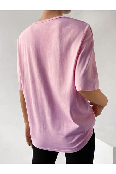 warn Πολύχρωμο απλό μπλουζάκι Oversize