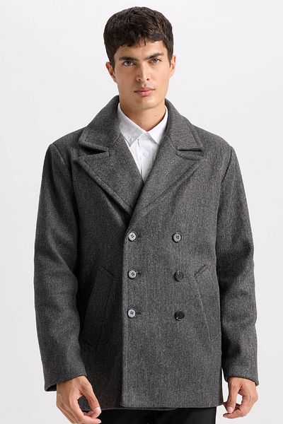 DeFacto Slim Fit Slim Fit γιακά σμόκιν με κουμπιά Parka D1521AX24WN