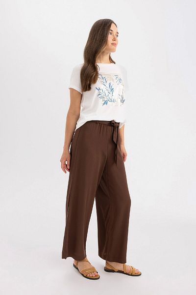 DeFacto Wide Leg Crinkle Viskóza Culotte Capri - C9565AX24SM