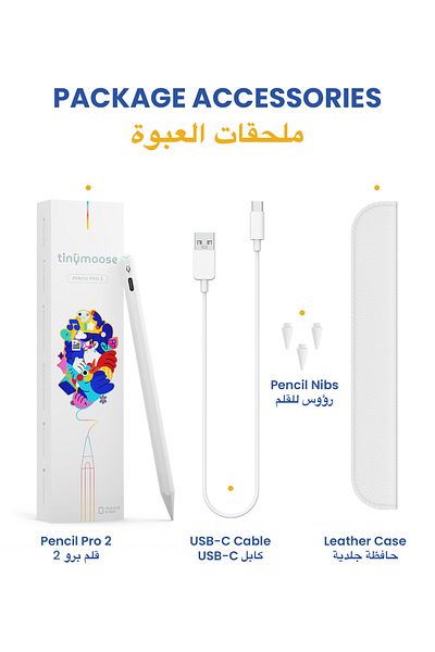 Tinymoose Pencil Pro 2 Stylus Pen – Gestures, USB-C Fast Charging, Palm Rejection – iPad 2018 and above