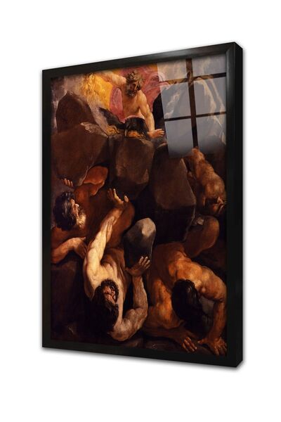 Tablosan Pictură pe sticlă înrămată Fall Of The Titans