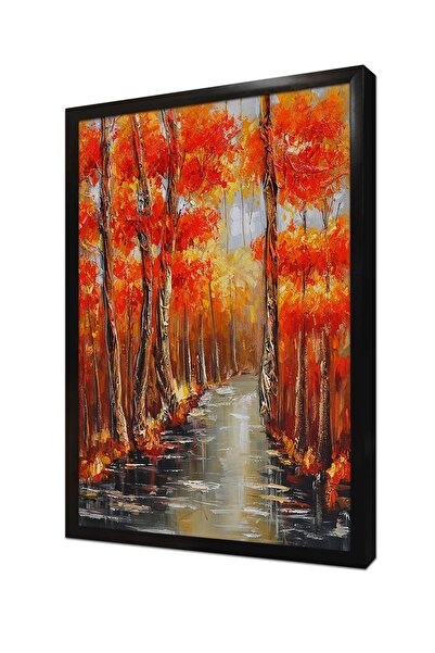 Tablosan Tablou MDF înrămat cu pădure de toamnă