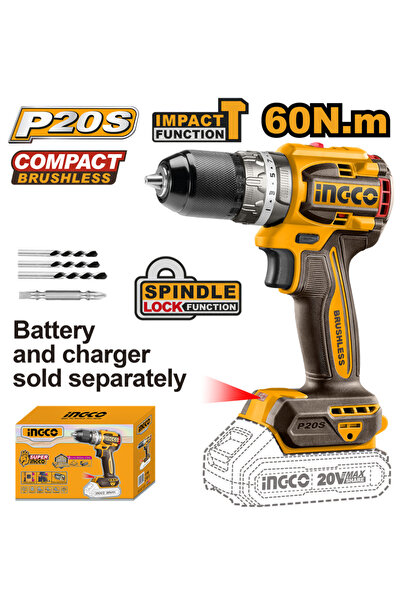Ingco Ing-cıdlı206021 Kömürsüz Li-ion Akülü Matkap 10 Mm 20v 2.0ah(AKÜ VE ŞAR...
