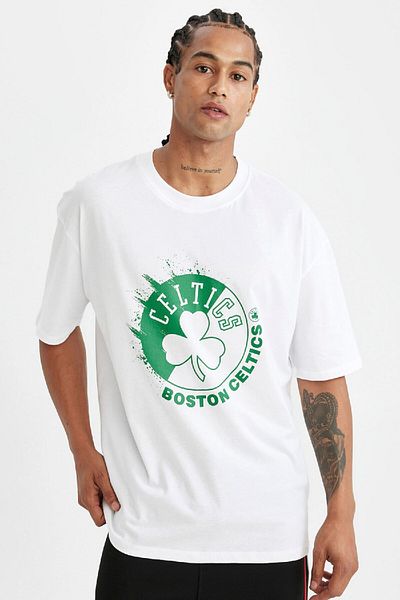DeFacto Oversize Nba Boston Celtics Crew Neck T-Shirt