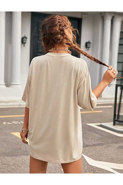 warn Πολύχρωμο απλό μπλουζάκι Oversize