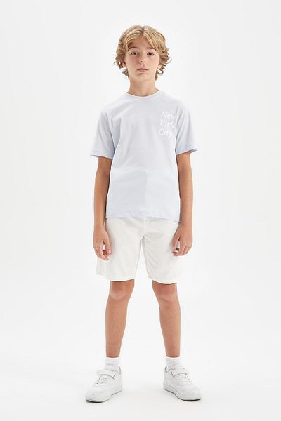 DeFacto Tricou cu mânecă scurtă pentru băiat cu decolteu rotund D0425A824HS
