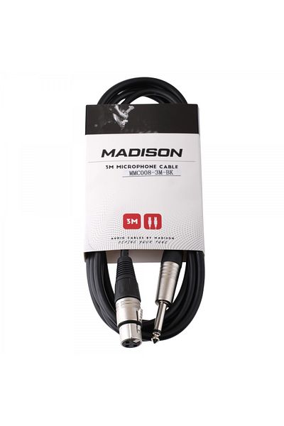 Madison Nail Jack Microphone Cable - Xlr 3 Meters Black