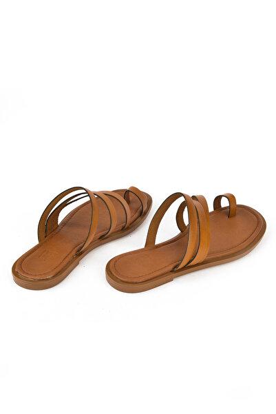 Ziya Жіночі тапочки з натуральної шкіри 1511010Z1018 Коричневі