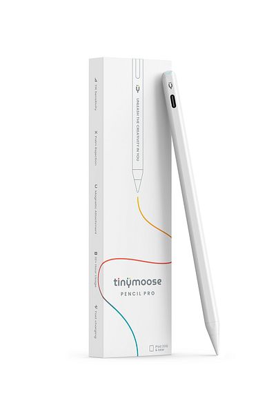 Tinymoose قلم رصاص برو - شحن سريع بمنفذ USB-C، رفض راحة اليد - قلم من الجيل الثاني لأجهزة iPad 2018 والإصدارات الأحدث