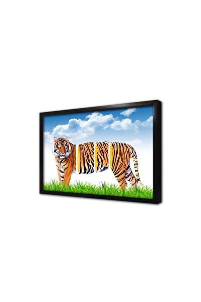 Tablosan Pictură MDF cu cadru Manipulare a Tigruului Portocaliu