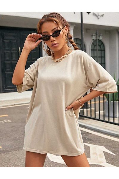 warn Πολύχρωμο απλό μπλουζάκι Oversize