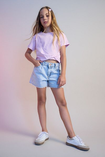 DeFacto Girl's Relax Fit Crew Neck Short Sleeve T-shirt C9775a8pr139-mm