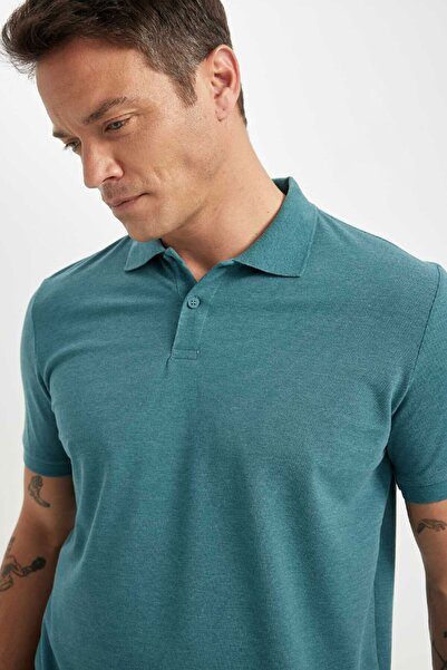 DeFacto Regular Fit Kısa Kollu Basic Düz Polo Tişört T0126az24sm