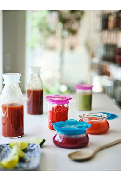 IKEA ÖVERMÄTT Food cover, set of 3, silicone multicolour