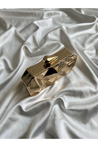 Mia Collection Zikzak Model El Ve Kadın Omuz Çantası Gold