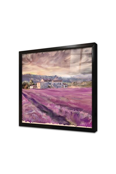 Tablosan Tablou de sticlă înrămată cu satul