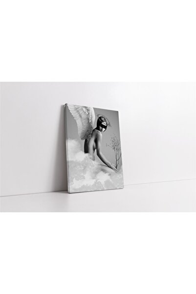 Tablosan Tablou pe pânză cu înger alb și negru