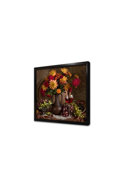 Tablosan Tablou MDF înrămat cu flori și fructe