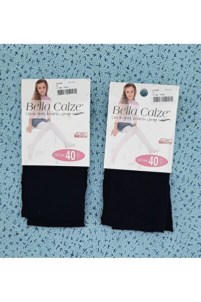 Bella Belli Calze Kız Çocuk Opak 40 Den Külot Çorap 2'li Paket 11-13 Yaş
